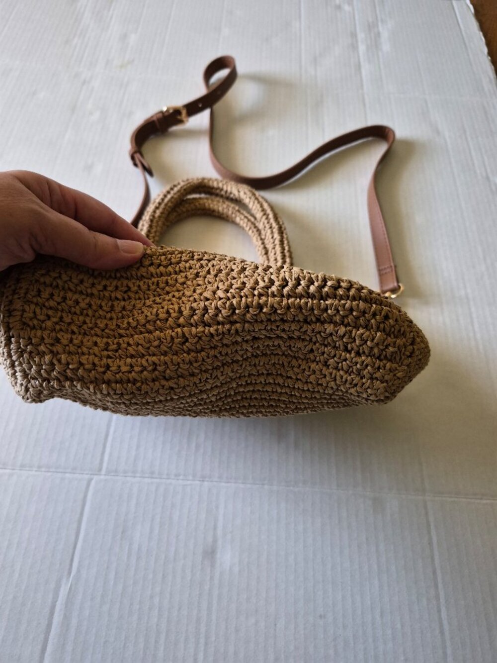 Haute Hippie Raffia Woven Handle Crossbody Bag - Picture 8 of 12